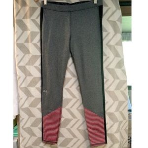 Under Armor Grey/Pink Striped Yoga Pant